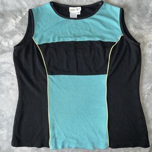 Coldwater Creek Vintage Womens M Knit Blend Sleeveless Top Stretch USA Made